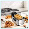 Friteuse Électrique en Acier Inoxydable, 2000W 3L avec Panier à Friture